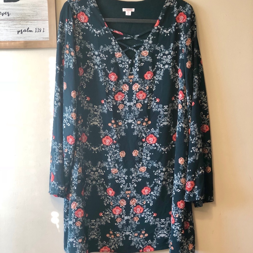 Xhilaration chiffon, floral dress